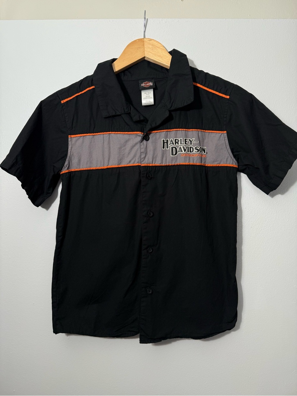 Kids Harley Davidson Button Up Shirt